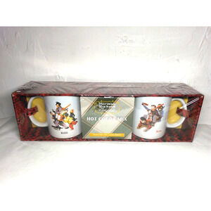 Norman Rockwell Hot Cocoa (2) Mug Set with Cocoa! - SEALED!